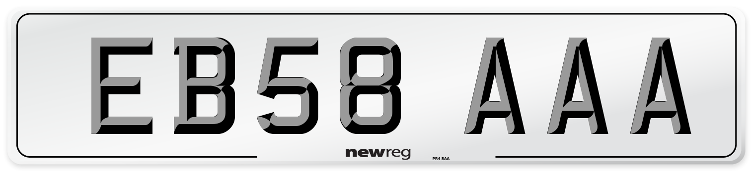 EB58 AAA Number Plate from New Reg